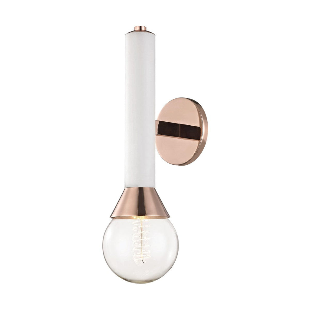 Via Wall Sconce - Polished Copper/White