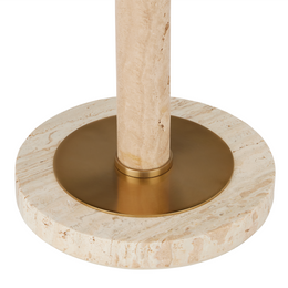 Miles Travertine Accent Table