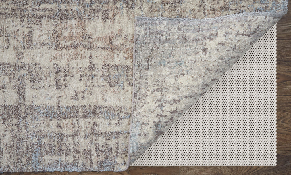 Merril Modern Abstract Taupe Brown Ivory Area Rug (7'9" x 9'9")