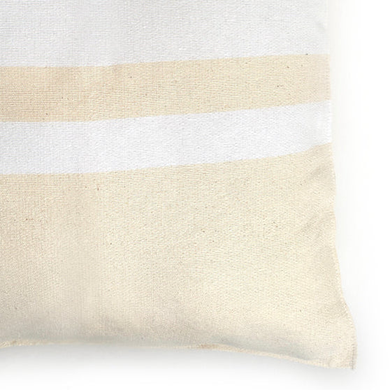 Woven Block Pillow Case Natural With Natural