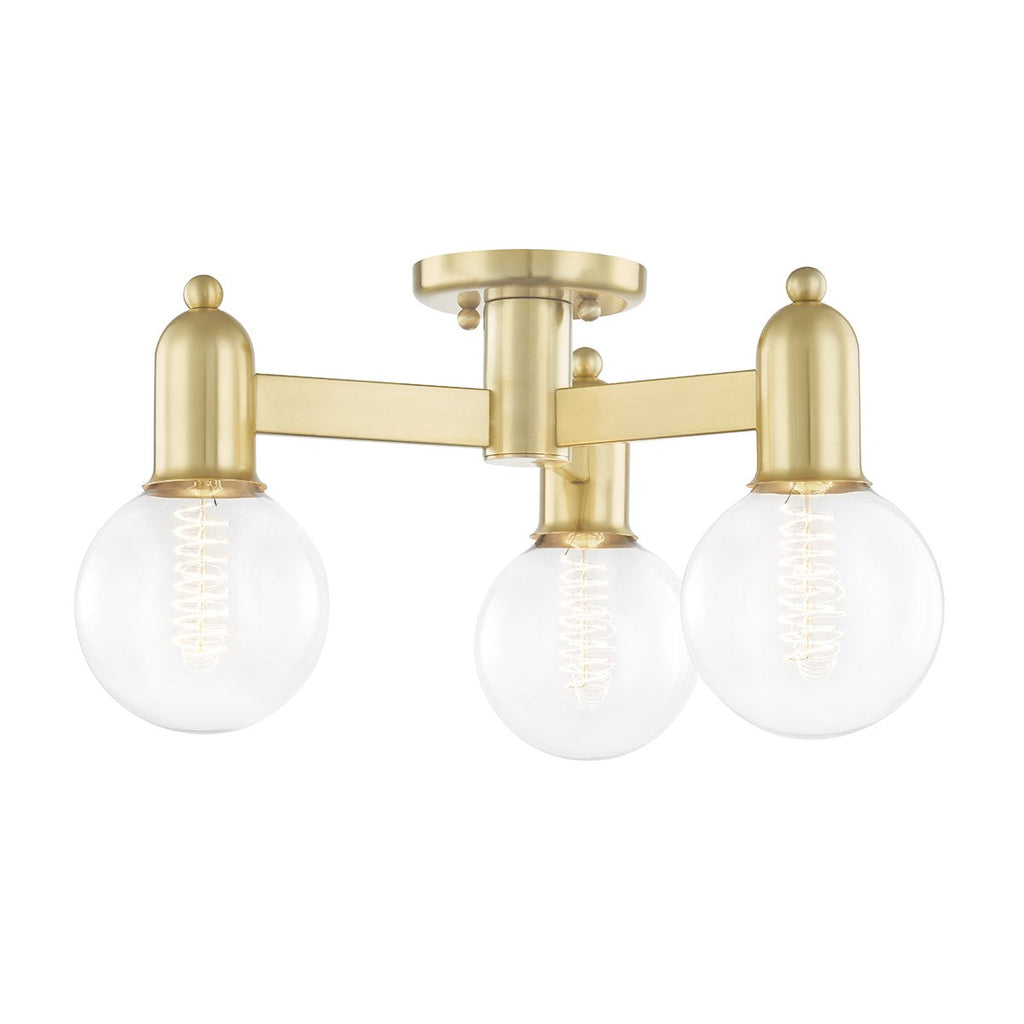 Bryce Semi Flush - Aged Brass