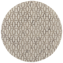 Lorrain Modern Geometric Ivory Taupe Area Rug (8' x 11')