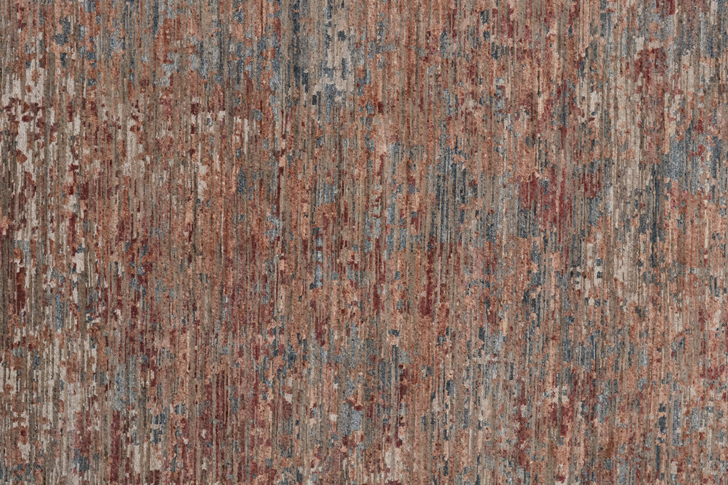 Conroe Modern Abstract Red Blue Area Rug (8'6" x 11'6")