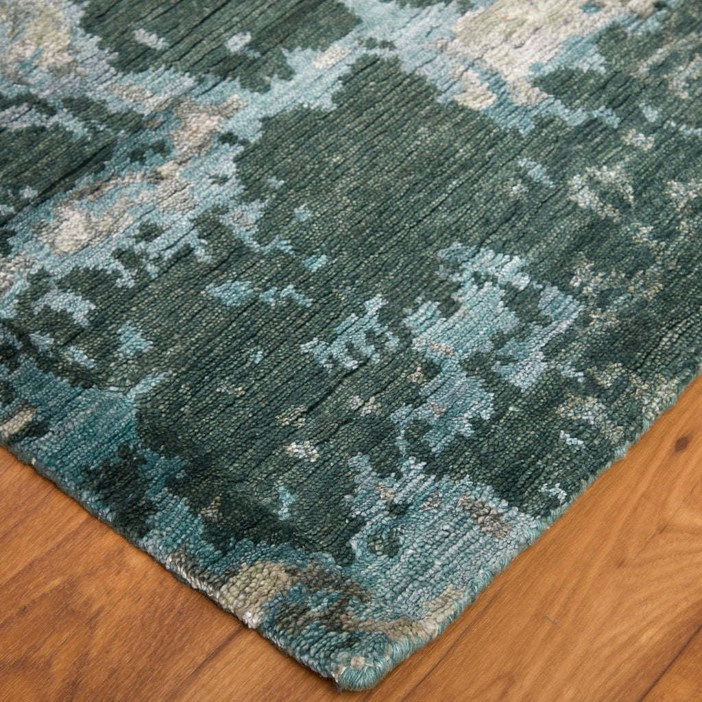 Gemma Modern Abstract Tan Green Area Rug (11'6" x 15')