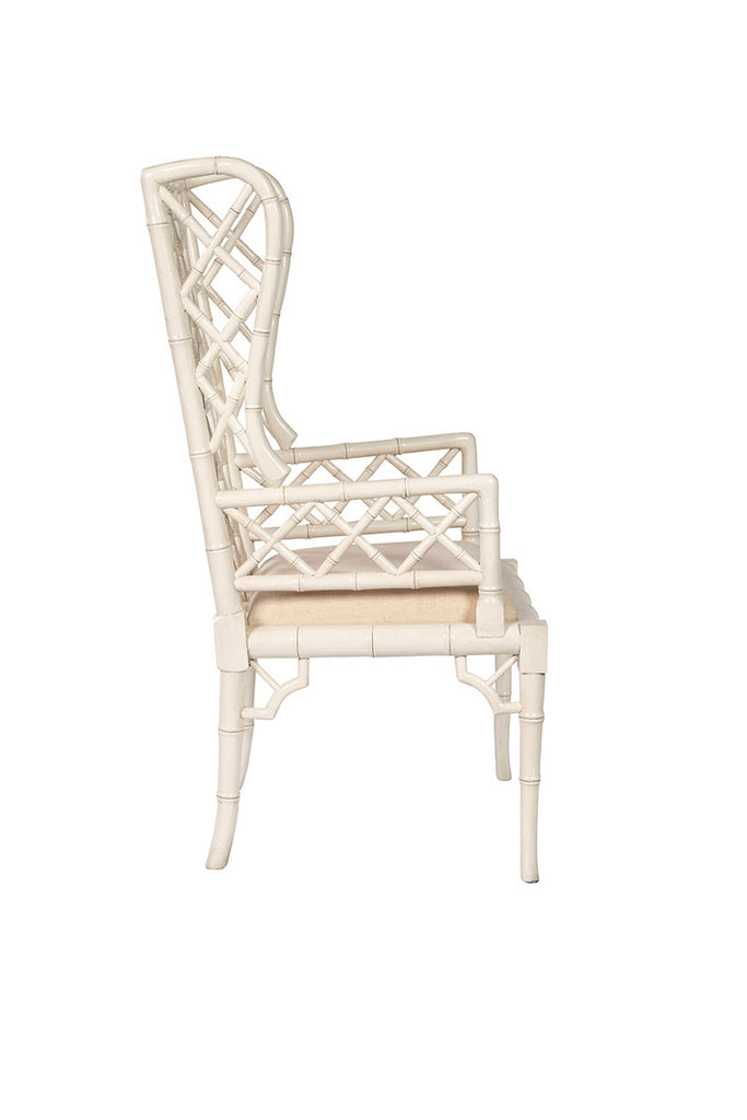 Regency Wingback Chair, Cream