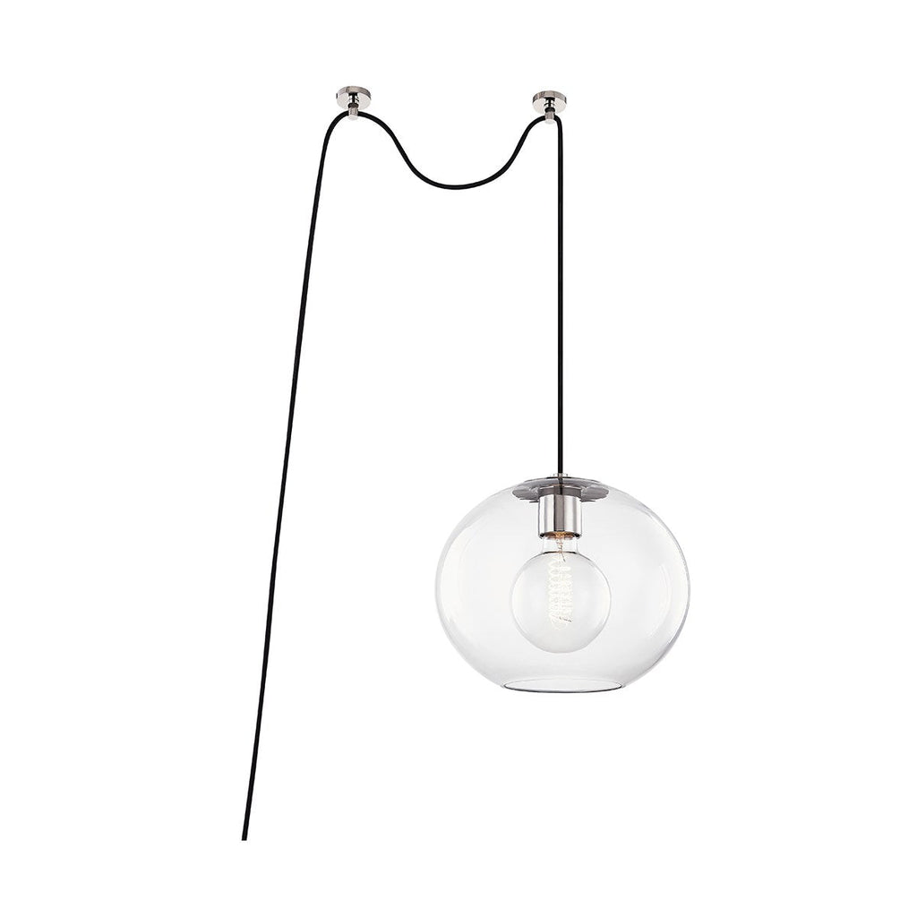 Margot Pendant Extended ,8" - Polished Nickel