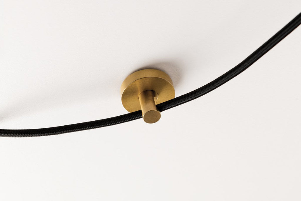 Margot Pendant Extended ,12" - Aged Brass