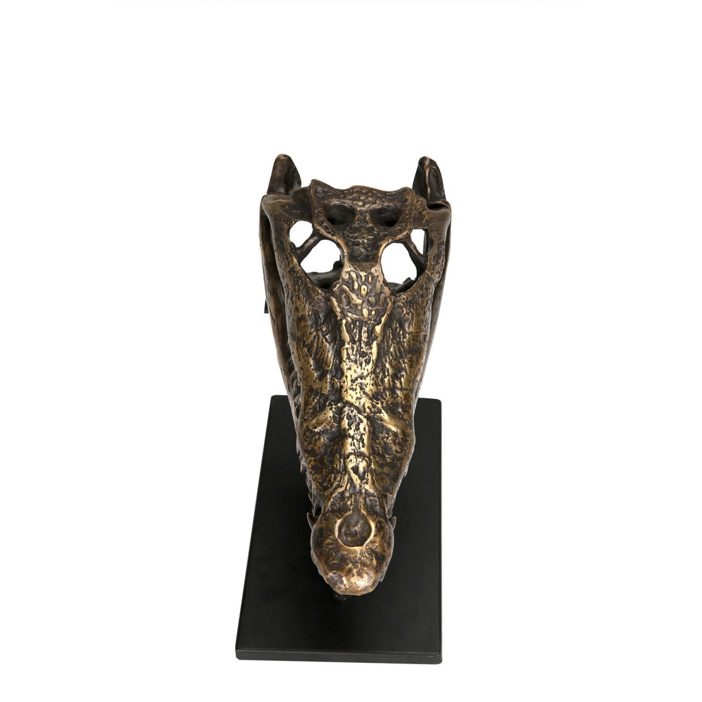 Brass Alligator on Stand