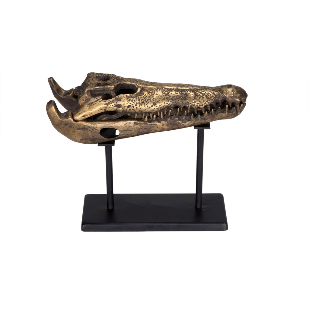 Brass Alligator on Stand