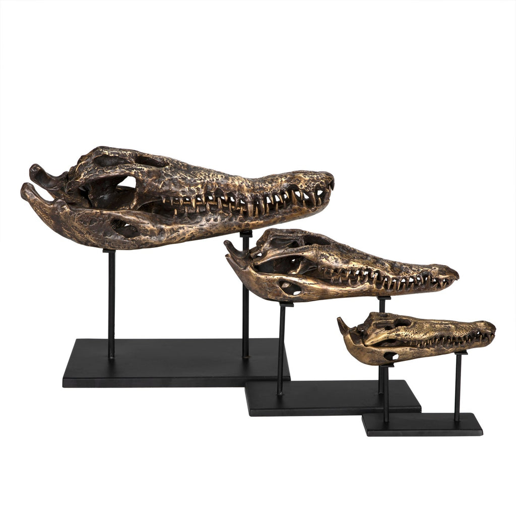 Brass Alligator on Stand