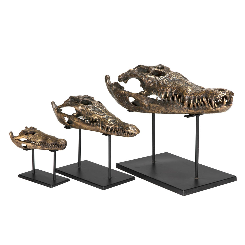 Brass Alligator on Stand