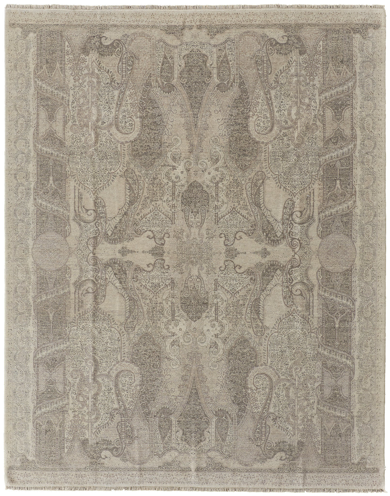 Zander Transitional Ikat Taupe Brown Area Rug (2' x 3')