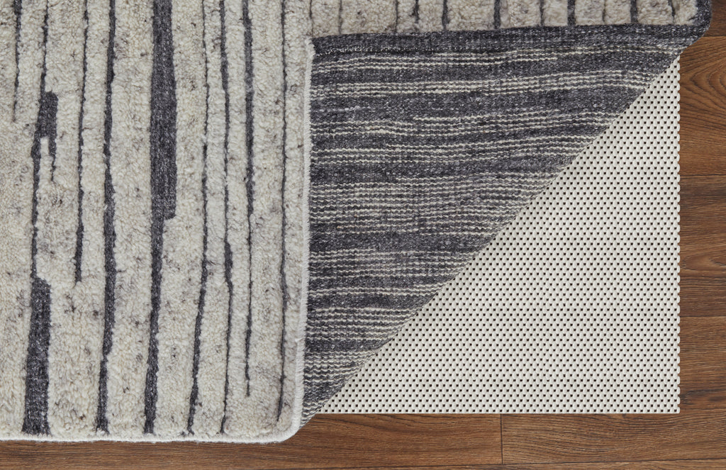 Broadfield Modern Stripes Ivory Area Rug (2' x 3')