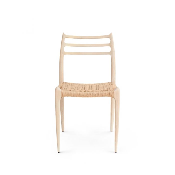 Adele Side Chair, Bleached Cerused Oak