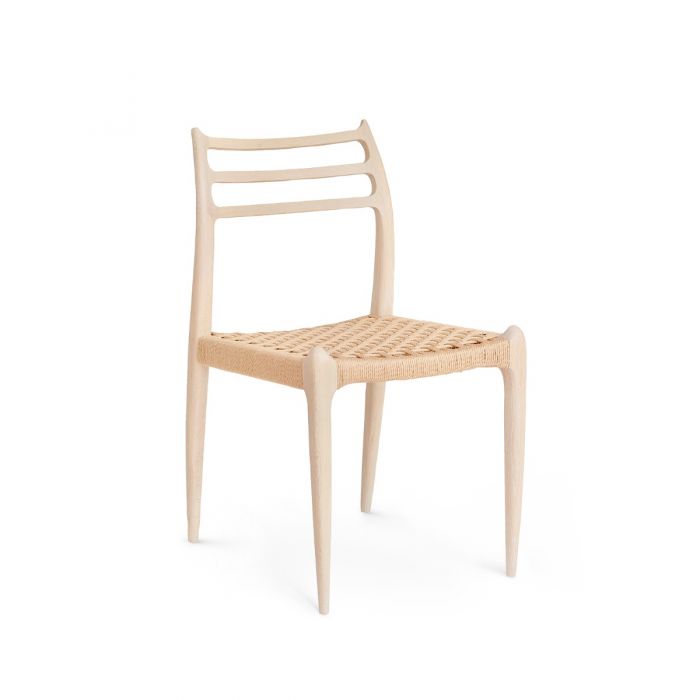 Adele Side Chair, Bleached Cerused Oak