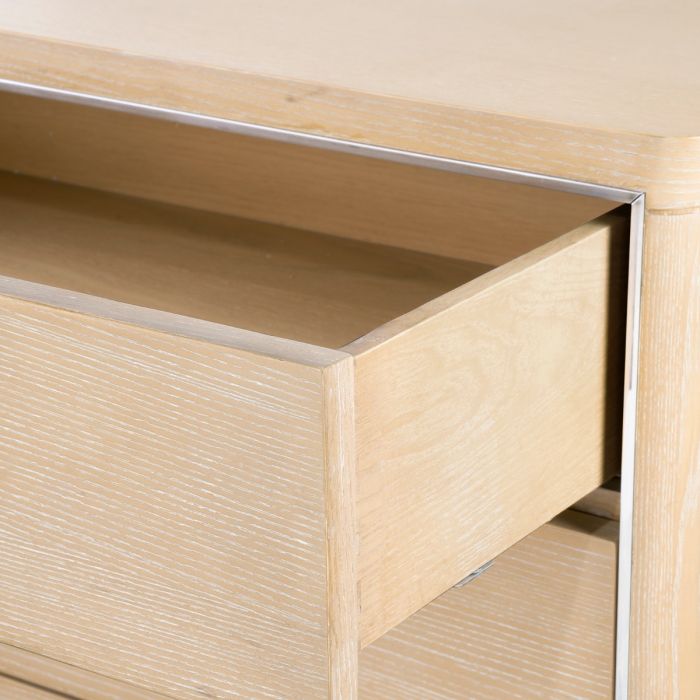 Adrian 2-Drawer Side Table, Natural