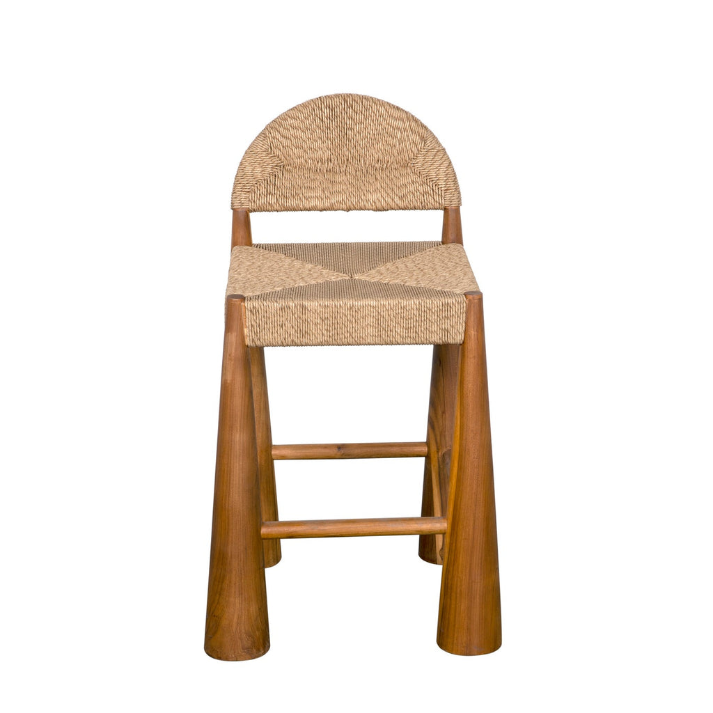 Laredo Counter Stool, Teak With Synthetic Woven