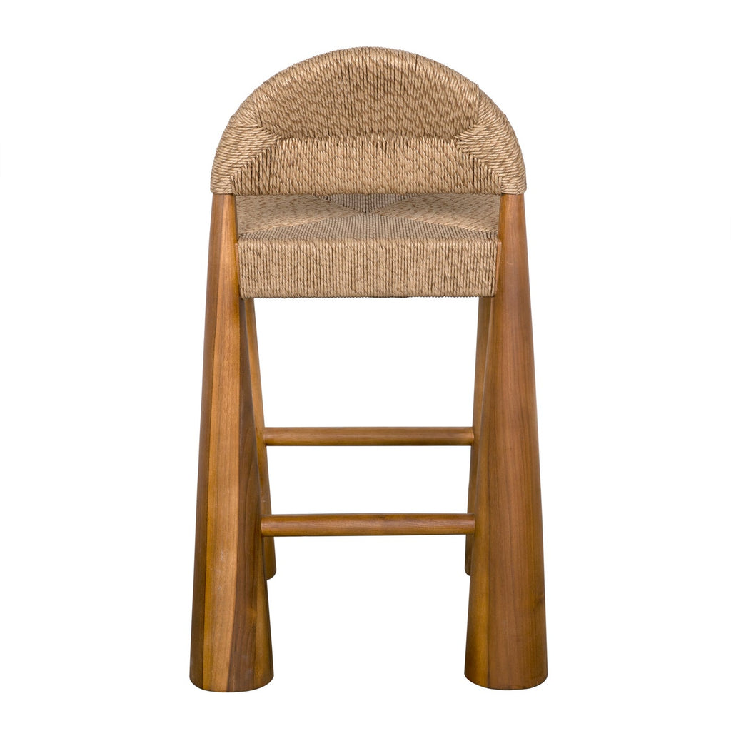 Laredo Counter Stool, Teak With Synthetic Woven