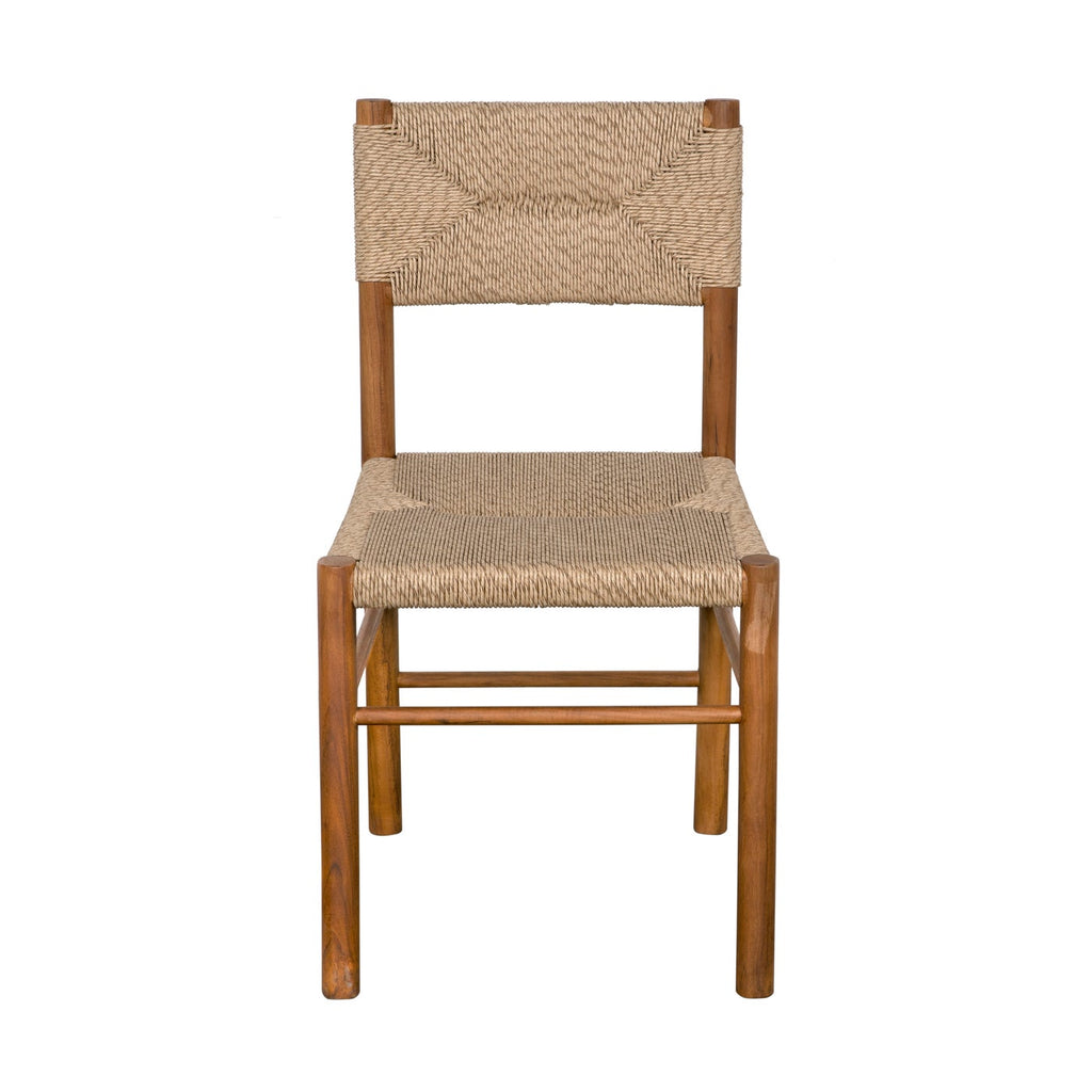 Franco Side Chair, Teak With Synthetic Woven
