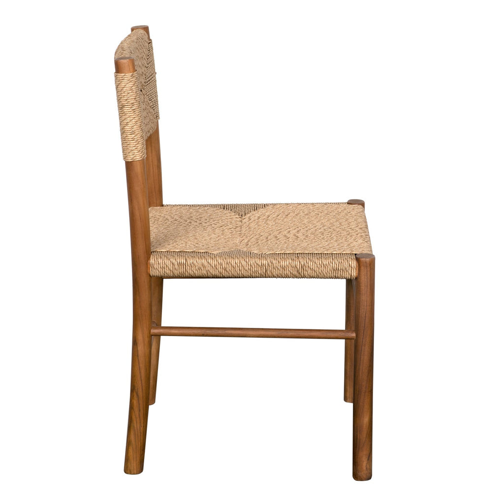 Franco Side Chair, Teak With Synthetic Woven