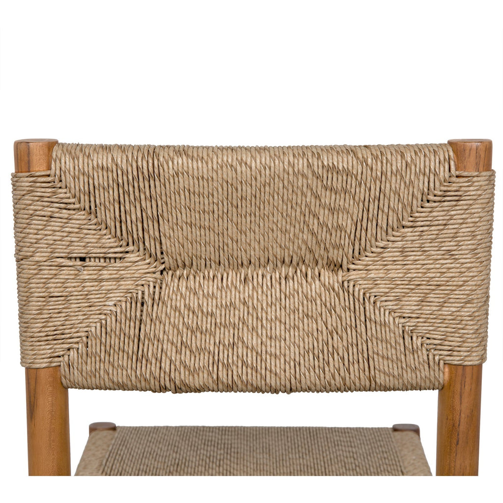 Franco Side Chair, Teak With Synthetic Woven