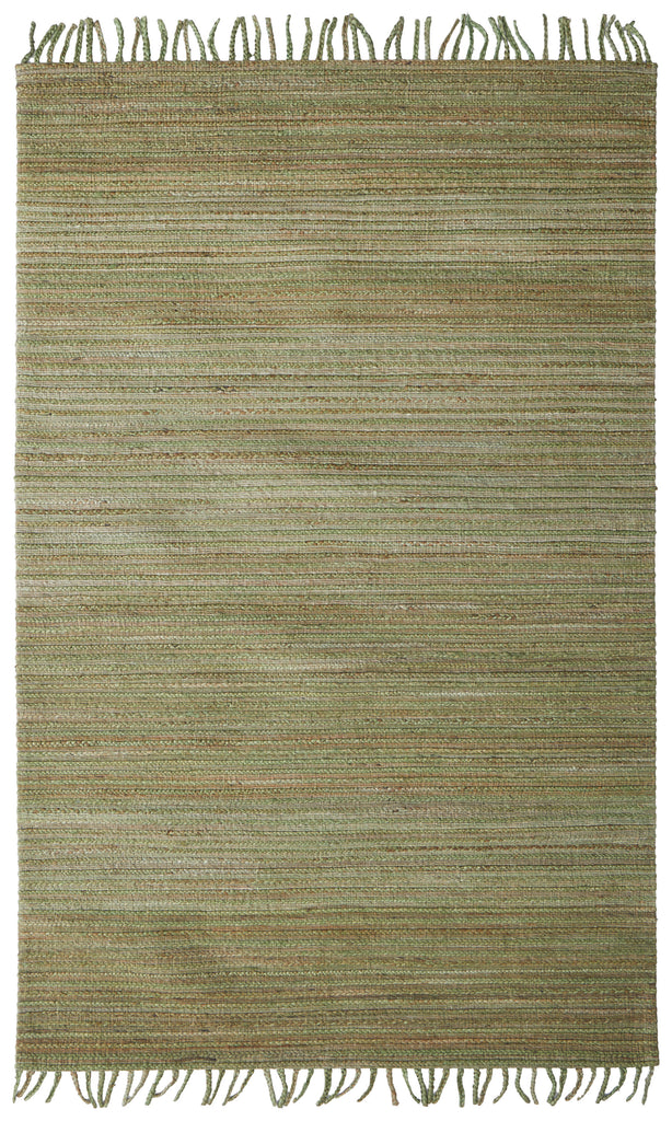 Crestwood Transitional Solid Green Brown Area Rug (5' x 8')