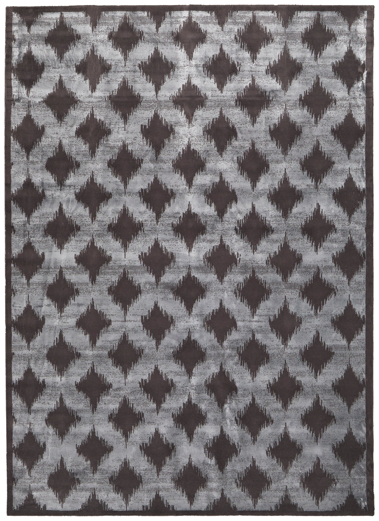 Azeri Iv Transitional Diamond Gray Taupe Area Rug (5' x 8')