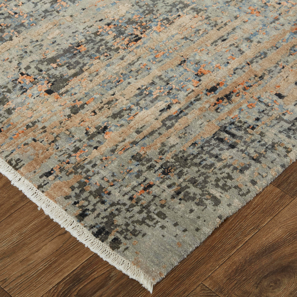 Conley Modern Abstract Taupe Gray Tan Area Rug (5'6" x 8'6")