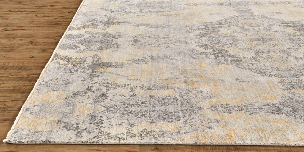 Dalia Modern Damask Tan Gray Taupe Area Rug (11'6" x 15')