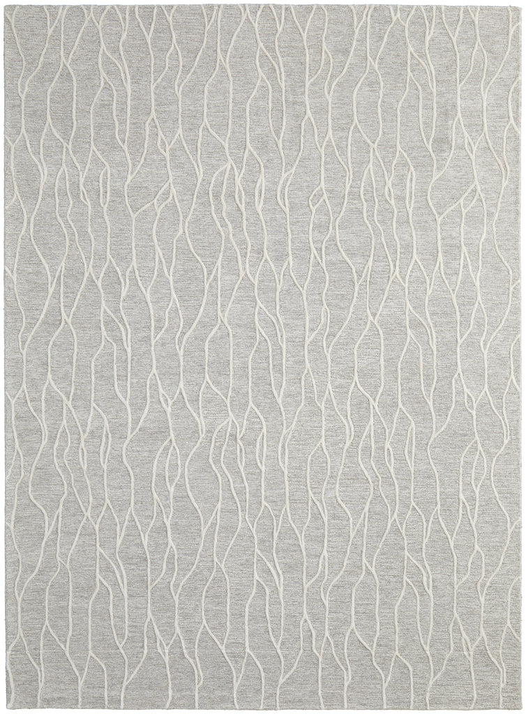 Enzo Transitional Abstract Taupe Ivory Area Rug (12' x 15')