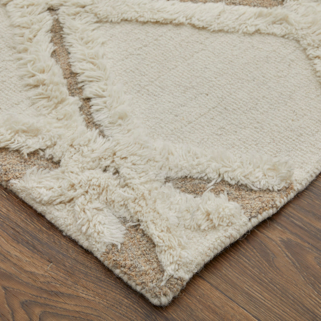 Anica Transitional Geometric Ivory Taupe Brown Area Rug (12' x 15')