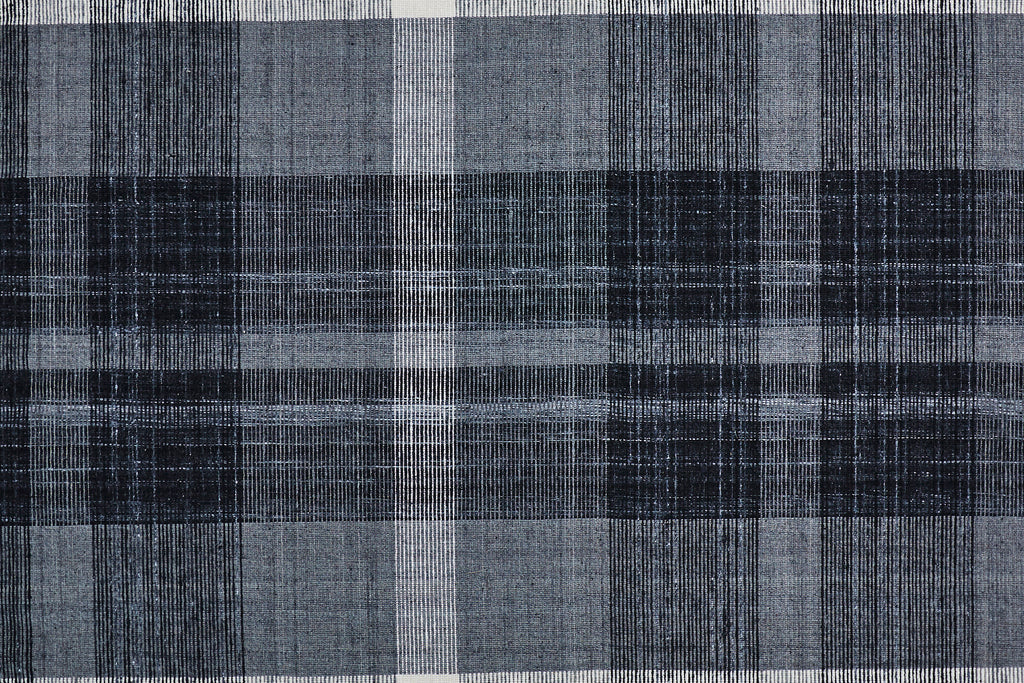 Crosby Transitional Plaid Black Gray White Area Rug (5' x 8')