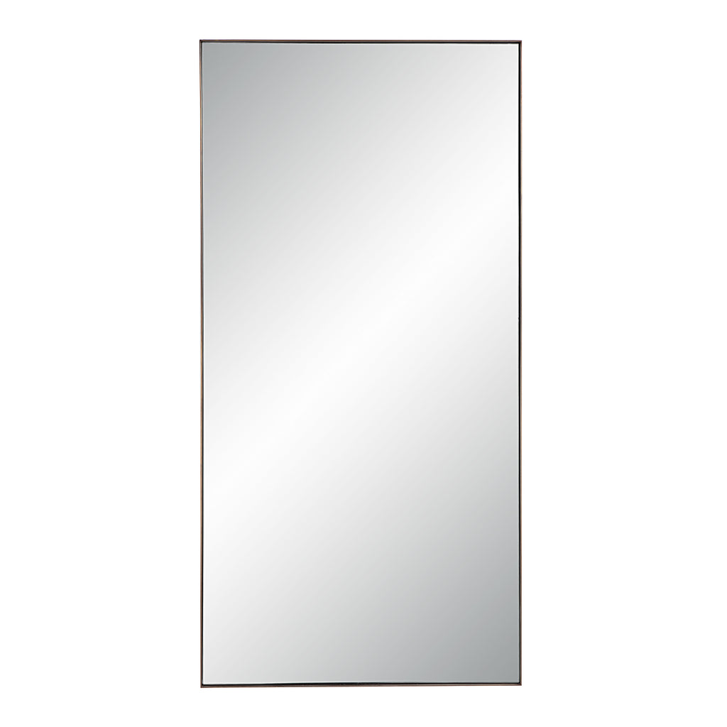 Marigold 60" Tall Rectangular Mirror, Antique Brushed Brass