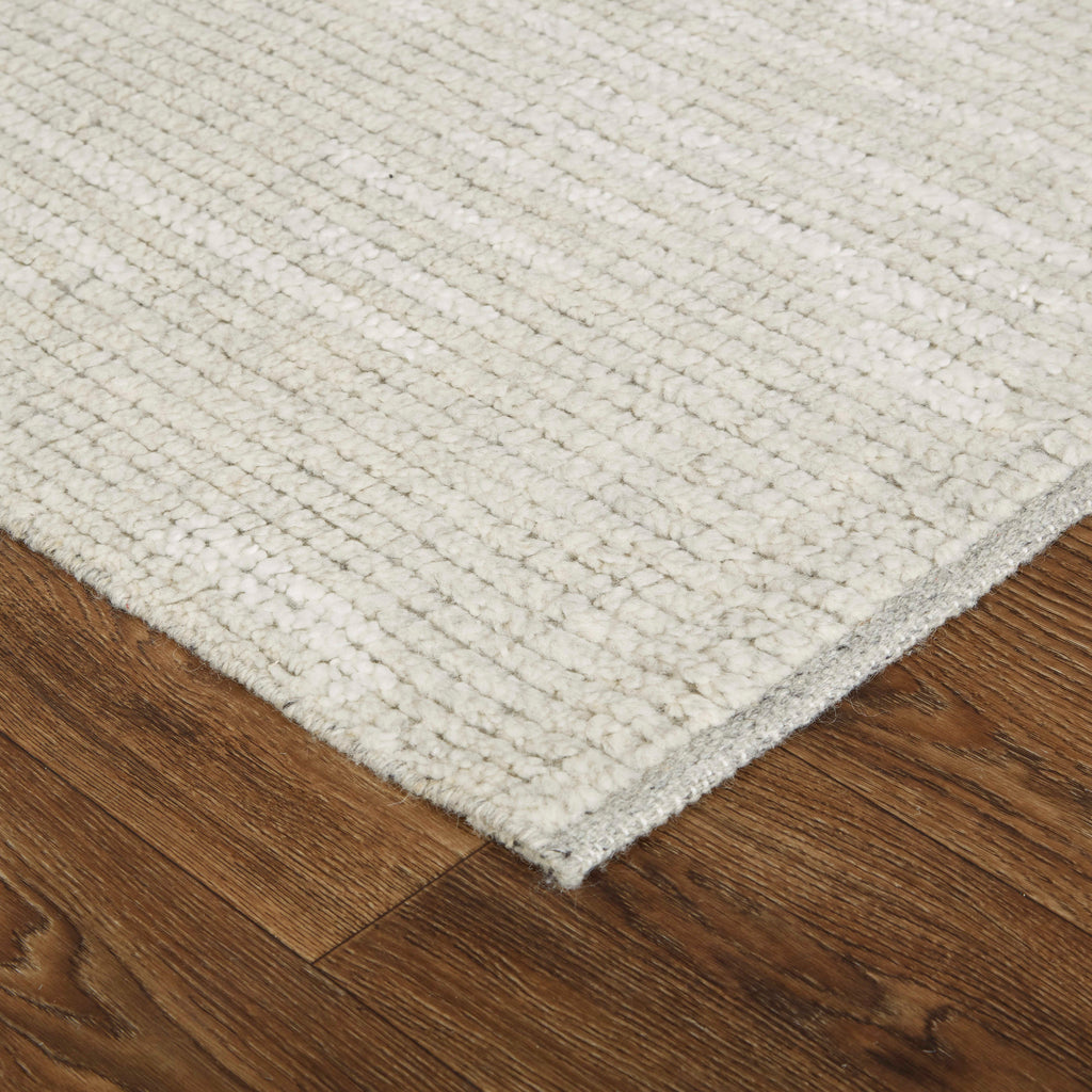 Alford Modern Solid Ivory Tan Area Rug (8'6" x 11'6" / Pattern 2)