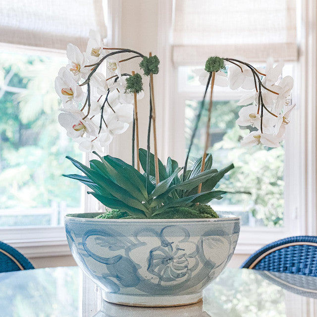 Light Blue Sea Flower Bowl