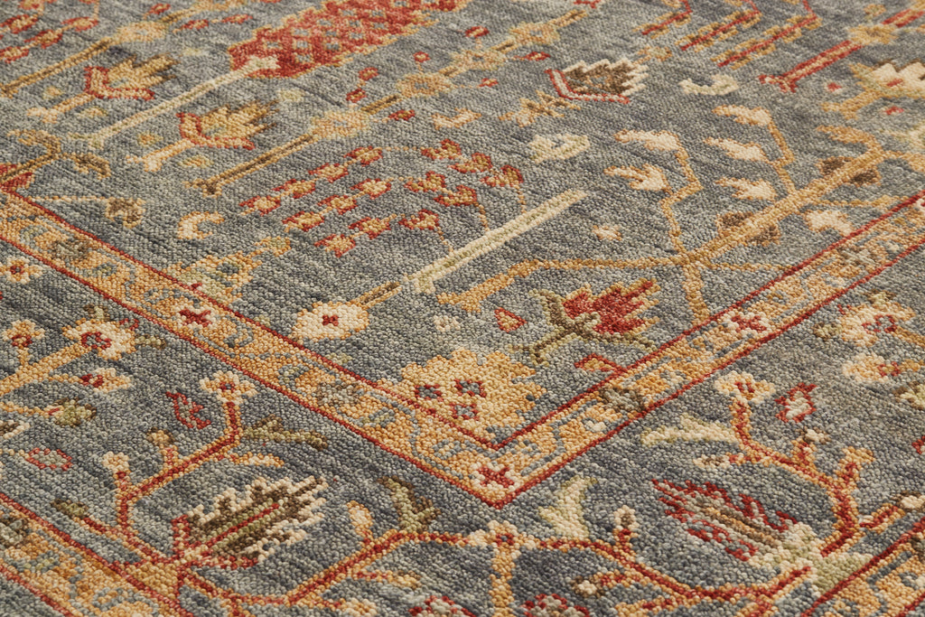 Carrington Traditional Oriental Blue Red Gold Area Rug (11'6" x 15')