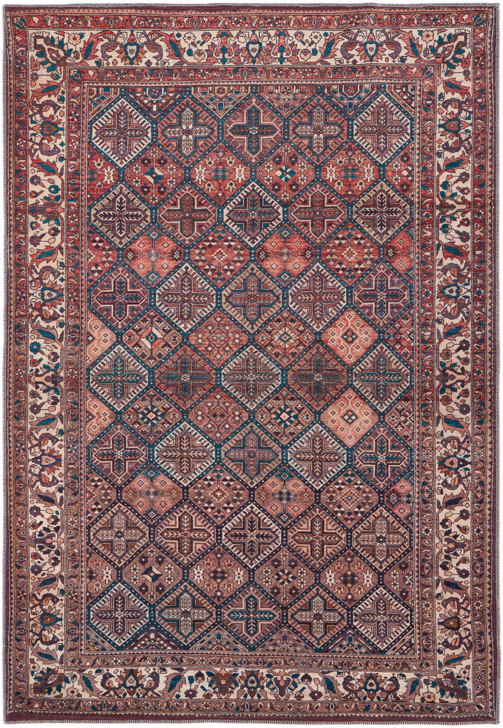 Rawlins Transitional Oriental Brown Red Ivory Area Rug (8'10" x 12')