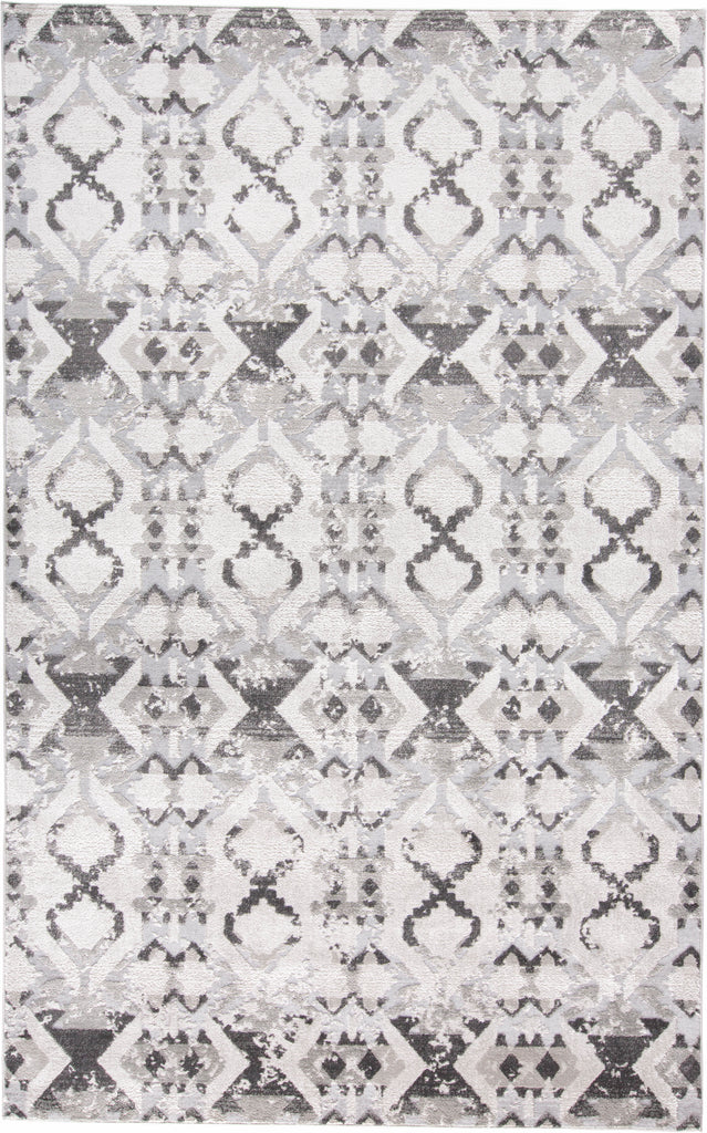 Prasad Modern Geometric Ivory Gray Area Rug (10' x 13'2")