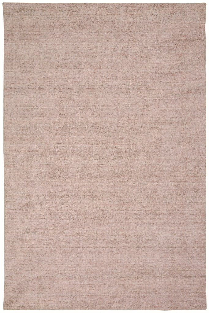 Delino Transitional Solid Pink Ivory Area Rug (9' x 12')