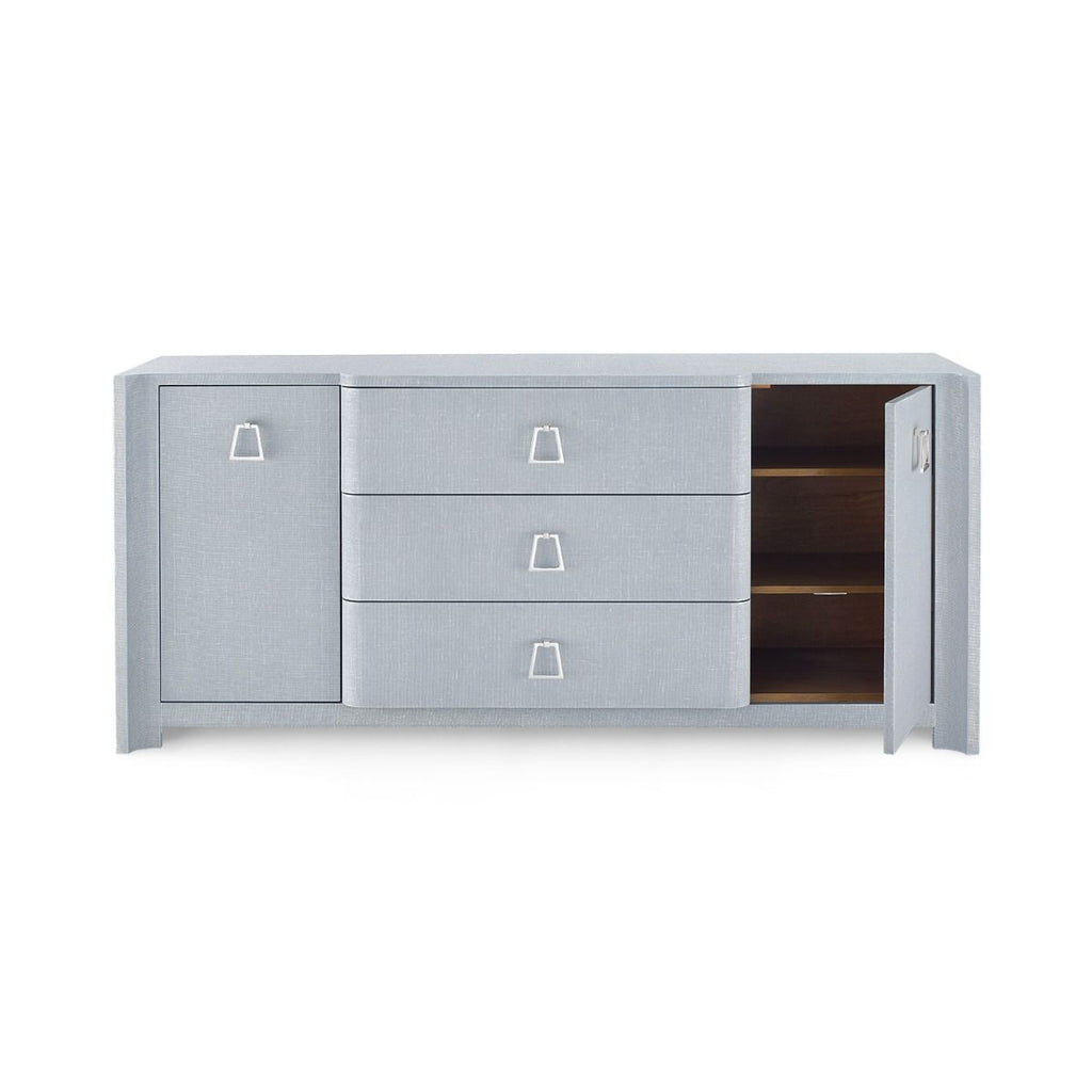 Audrey 3 Drawer, 2 Door Cabinet - Grey