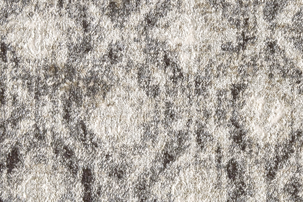 Kano Transitional Diamond Ivory Black Taupe Area Rug (6'7" x 9'6")