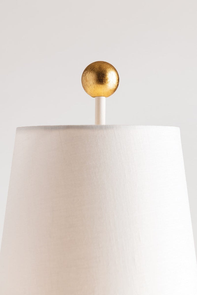 Liza Floor Lamp - Gold Leaf/White