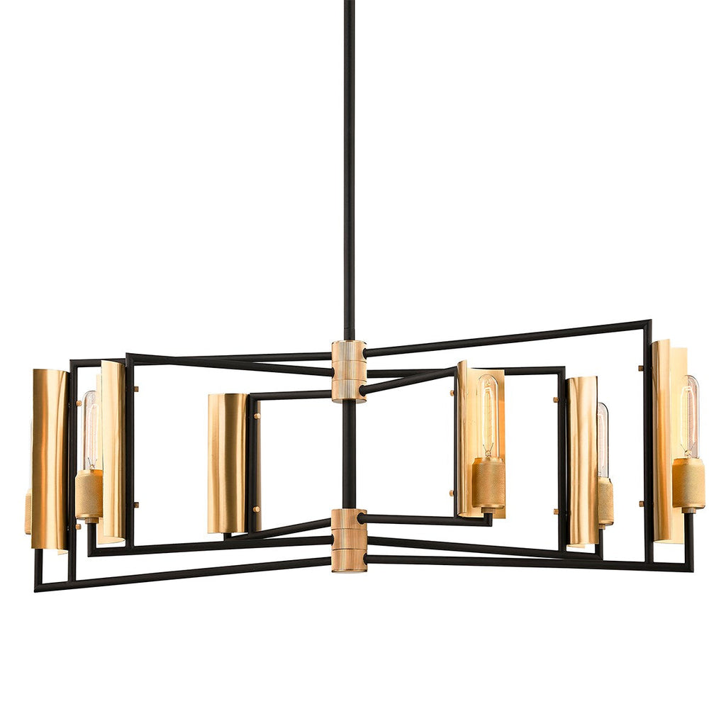 Emerson Island Light 37" - Carbide Blk & Brushed Brass