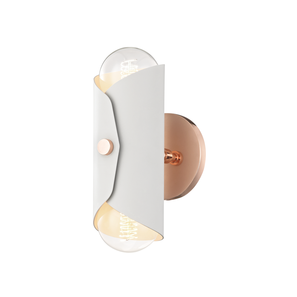 Immo Wall Sconce - Polished Copper/White