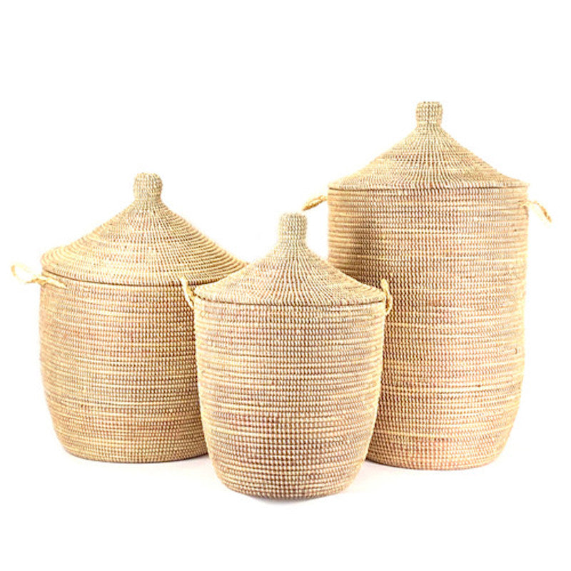 Dou Lid Storage Basket Monochrome Natural