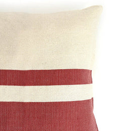 Woven Block Pillow Case Natural With Copper