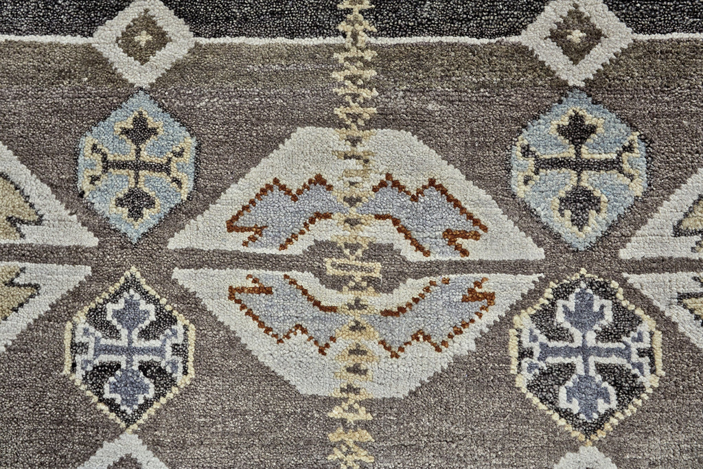 Ashi Transitional Southwestern Blue Brown Gray Area Rug (2' x 3')