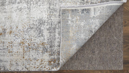 Cadiz Modern Abstract Ivory Taupe Gray Area Rug (3'1" x 10')