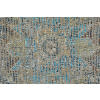 Caldwell Transitional Distressed Blue Gray Tan Area Rug (7'6" x 9'6")