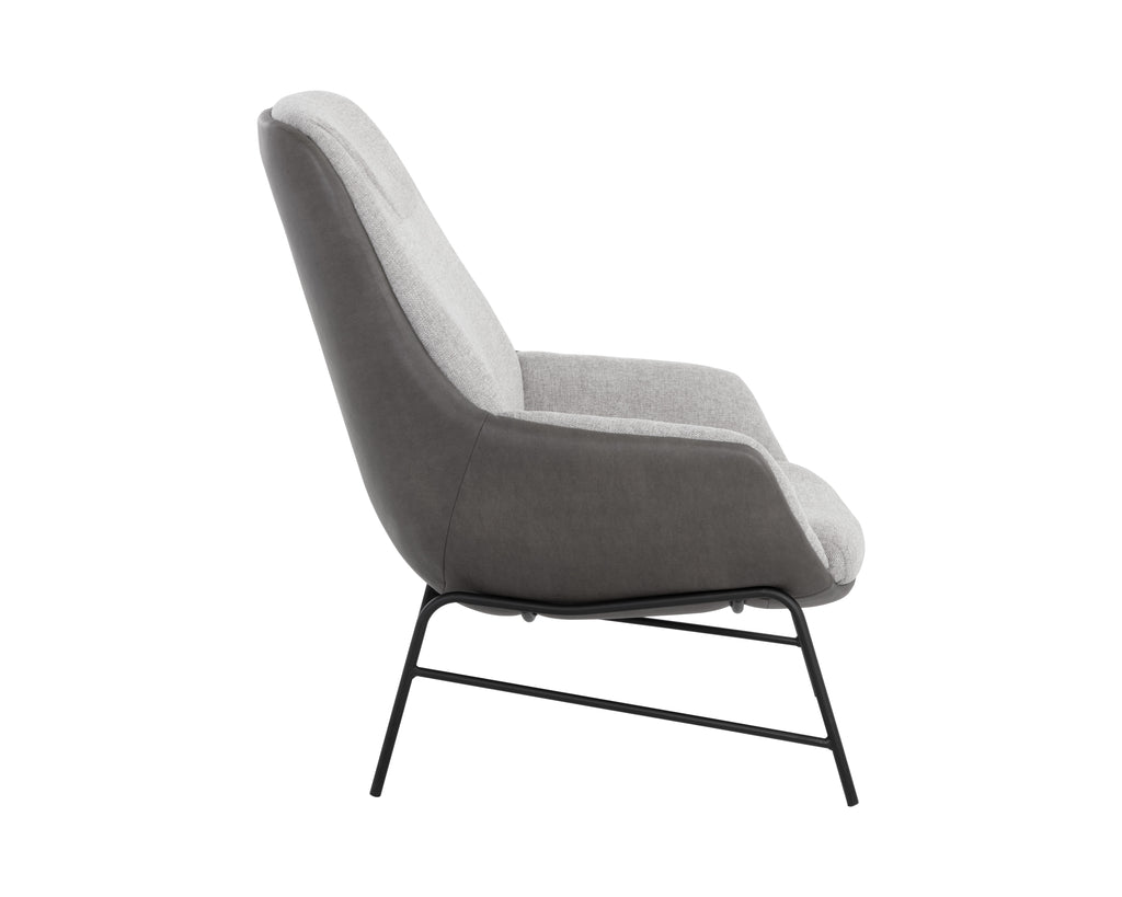 Lucier Lounge Chair - Belfast Heather Grey / Bravo Ash